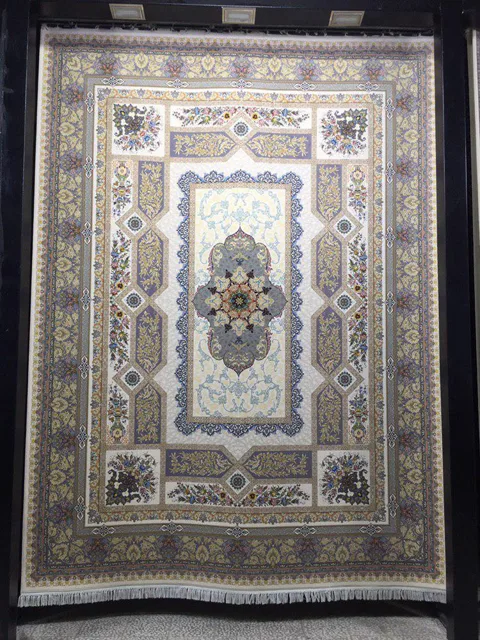فرش 1200 شانه نقشه خزان زمینه کرم