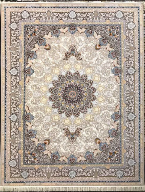 فرش 1200 شانه گل برجسته نقشه تندیس زمینه ترمه ای