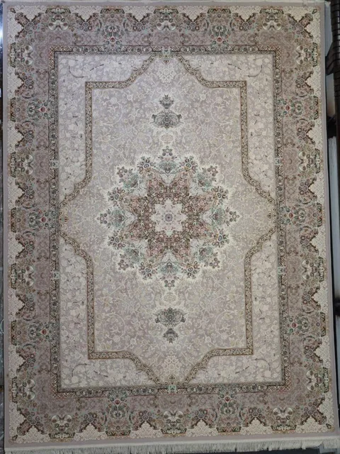 فرش 1200 شانه گل برجسته نقشه آرمین زمینه نقره ای