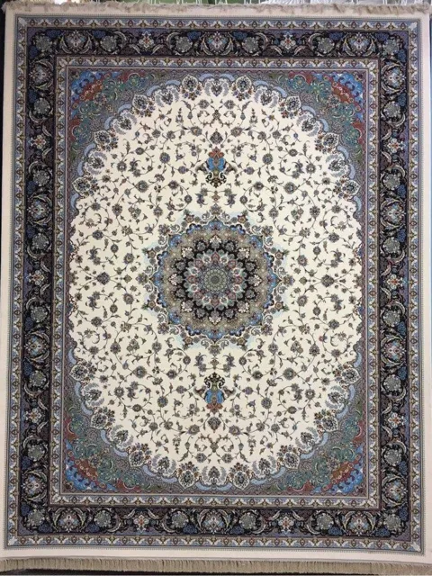 فرش 1200 شانه نقشه اصفهان زمینه کرم