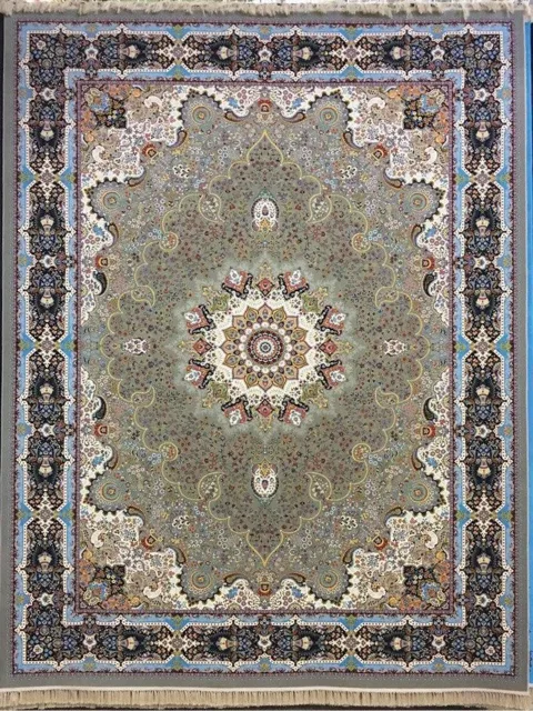 فرش 1200 شانه نقشه خاتون زمینه ترمه ای