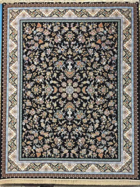 فرش 1200 شانه نقشه دانژه زمینه سرمه ای