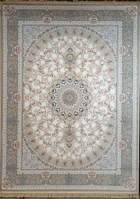 فرش 1200 شانه گل برجسته نقشه یکتا زمینه فیلی