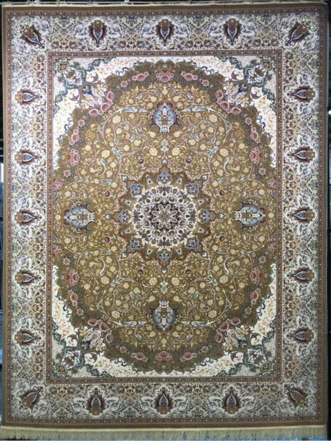 فرش 1000 شانه گل برجسته نقشه آرزو زمینه نسکافه ای