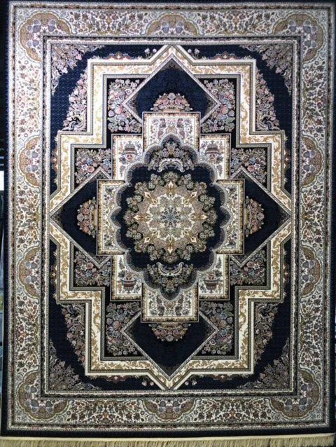 فرش 1000 شانه زمینه سرمه ای