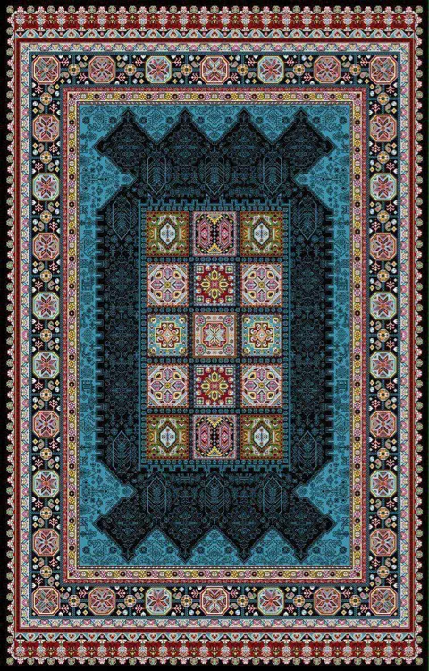 گبه ماشینی کد 108 زمینه سرمه ای