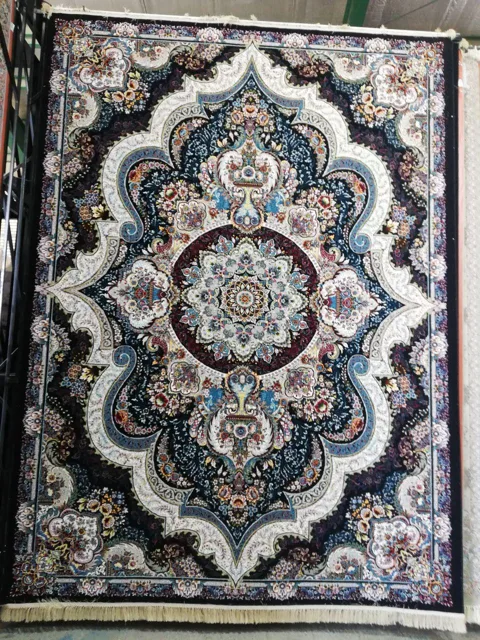 فرش 700 شانه نقشه شهیاد زمینه سرمه ای