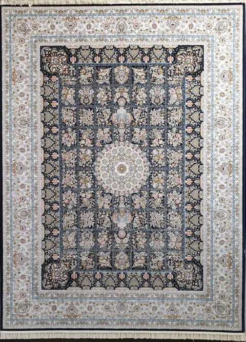 فرش 1200 شانه لایت نقشه آدینه زمینه سرمه ای