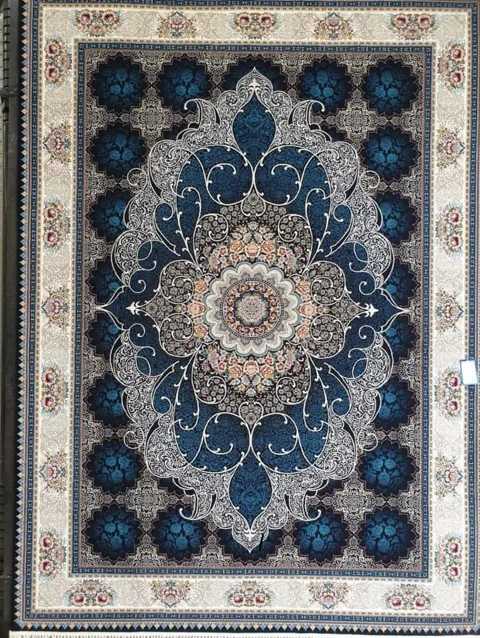 فرش 700 شانه نقشه چکاوک زمینه سرمه ای