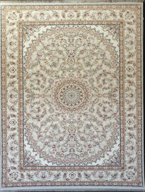 فرش 1200 شانه برجسته نقشه آترینا زمینه نقره ای
