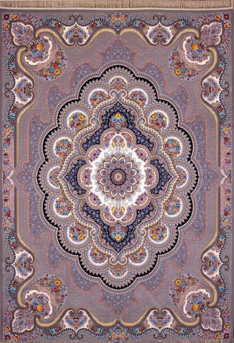 فرش 1200 شانه نقشه باغ ملک زمینه ترمه ای