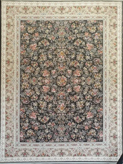 فرش 1200 شانه برجسته نقشه بهشت زمینه سرمه ای