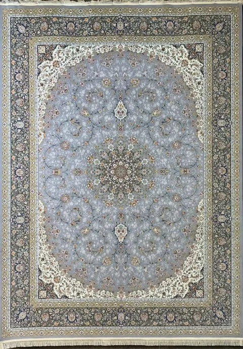 فرش 1200 شانه نقشه درسا زمینه نقره ای