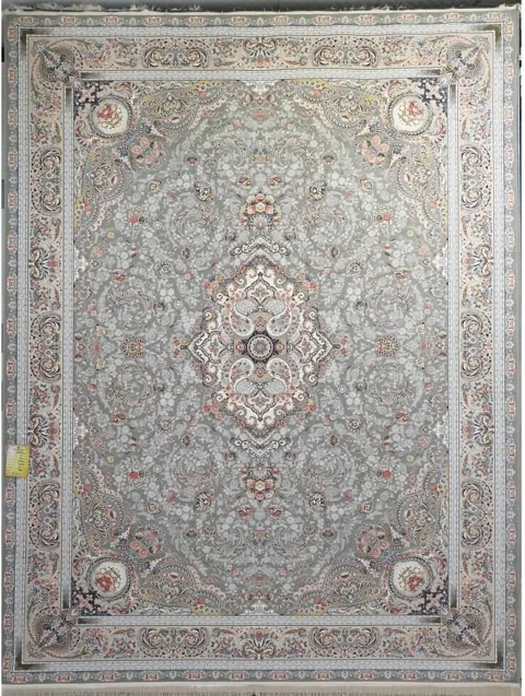فرش 1500 شانه برجسته نقشه میراث زمینه نقره ای