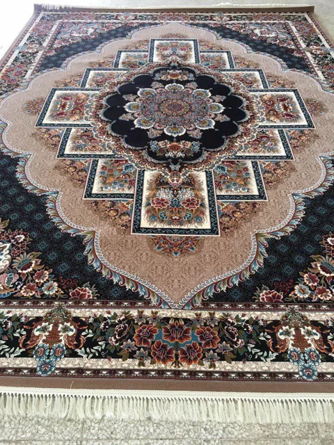 فرش 700 شانه نقشه ناردون زمینه نسکافه ای بافت ممتاز