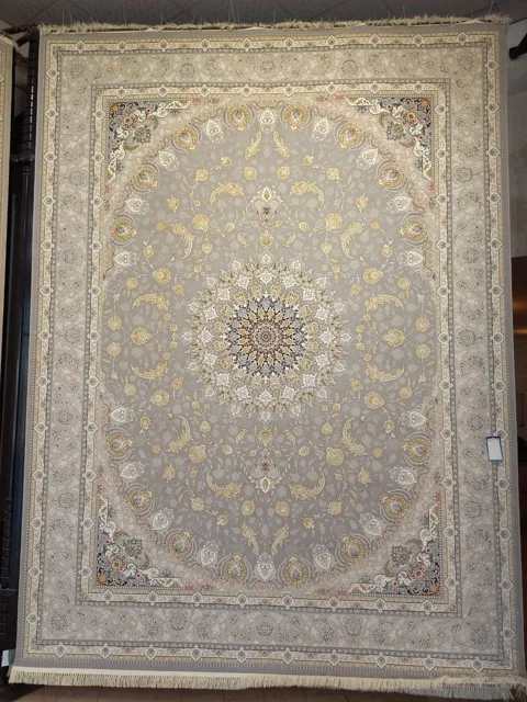 فرش 1200 شانه برجسته کد R-101T زمینه طوسی