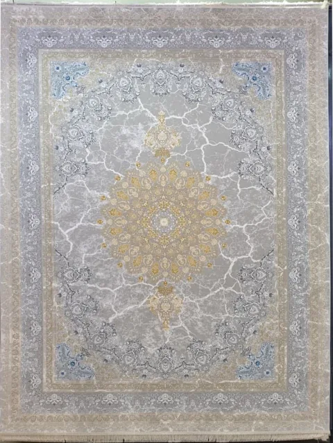 فرش 1200 شانه نقشه آذرخش زمینه ترمه ای