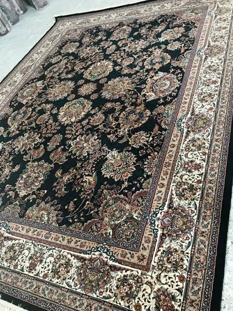 فرش باغ بهشت یاشار 700 شانه زمینه سرمه ای - پلی استر