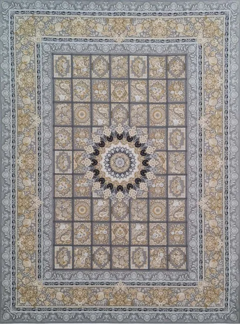 فرش دیبا نقره ای
