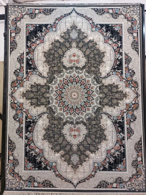 فرش قاب خشتی دودی