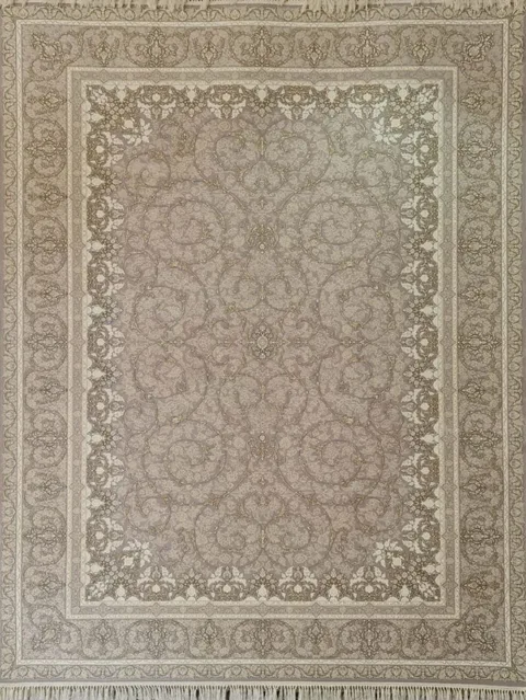 فرش کشمیر نقره ای