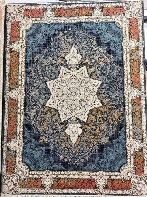 فرش وینتیج کیانا سرمه ای