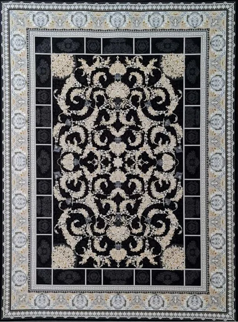 فرش روژان سرمه ای