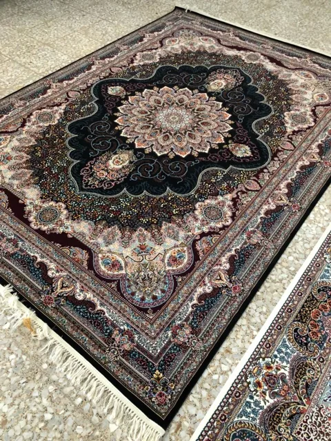 فرش 700 شانه نقشه آریامهر زمینه سرمه ای
