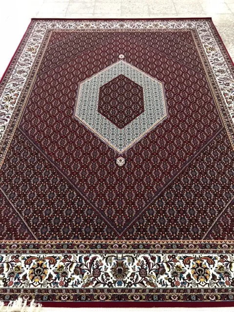 فرش 700 شانه نقشه بیجار زمینه لاکی