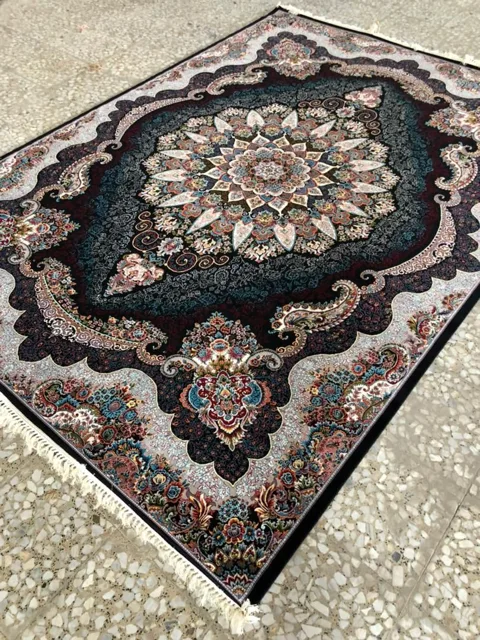 فرش 700 شانه نقشه سیرنگ زمینه سرمه ای