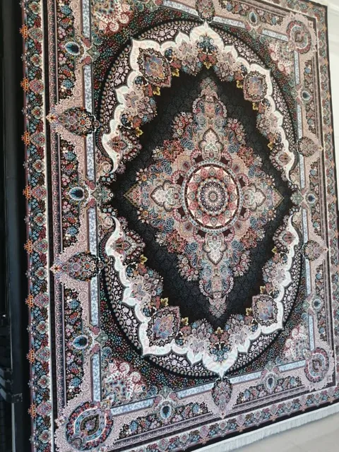 فرش 1000 شانه نقشه دیبا زمینه سرمه ای