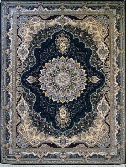 فرش 700 شانه نقشه آریامهر زمینه سرمه ای