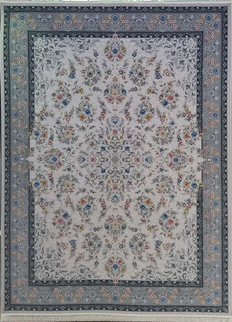 فرش 1200 شانه نقشه افشان درسا زمینه ترمه ای