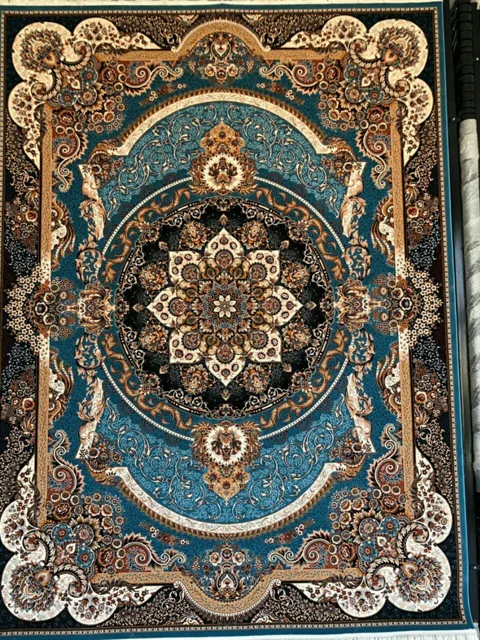 فرش 700 شانه نقشه مانا زمینه آبی