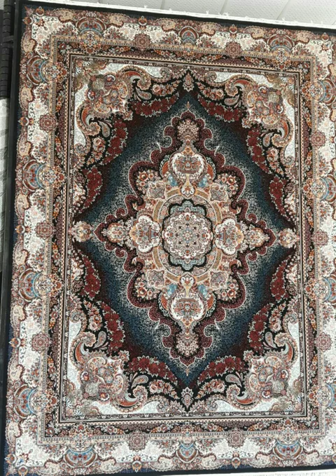 فرش 700 شانه نقشه ستاره زمینه سرمه ای