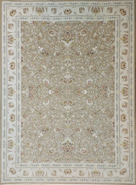 فرش 1200 شانه نقشه افشان ارسلان زمینه نسکافه ای