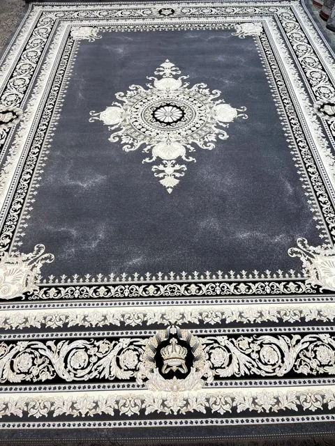 فرش 1200 شانه برجسته نقشه ژینوس زمینه ذغالی