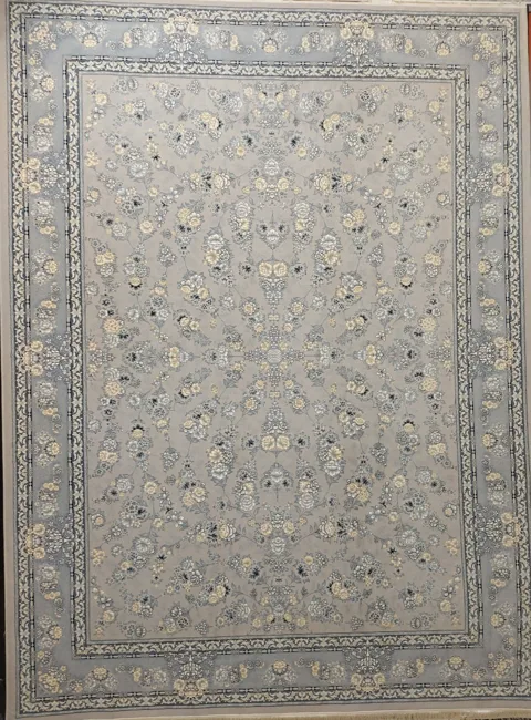 فرش 700 شانه نقشه افشان ژینا زمینه ترمه ای