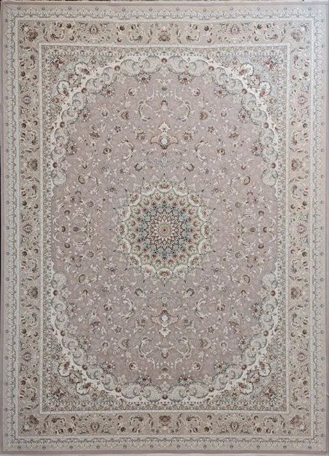 فرش 1500 شانه برجسته نقشه فروغ زمینه یاسی