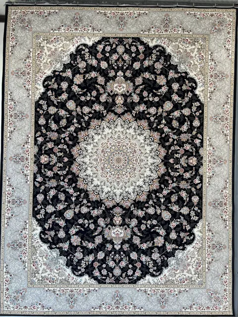 فرش 1200 شانه نقشه افسون زمینه سرمه ای