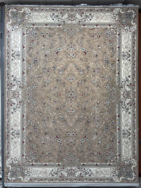 فرش 1200 شانه نقشه افشان ارغوان زمینه بژ