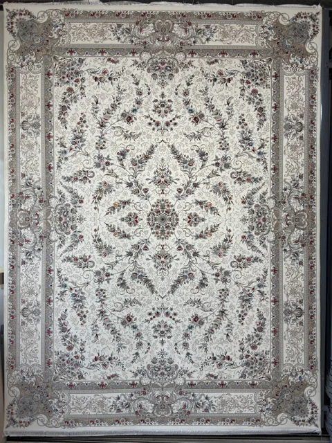 فرش 1200 شانه نقشه افشان ارغوان زمینه کرم