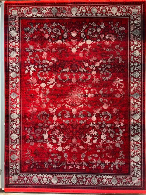 فرش 1200 شانه نقشه افشان K4033 زمینه لاکی