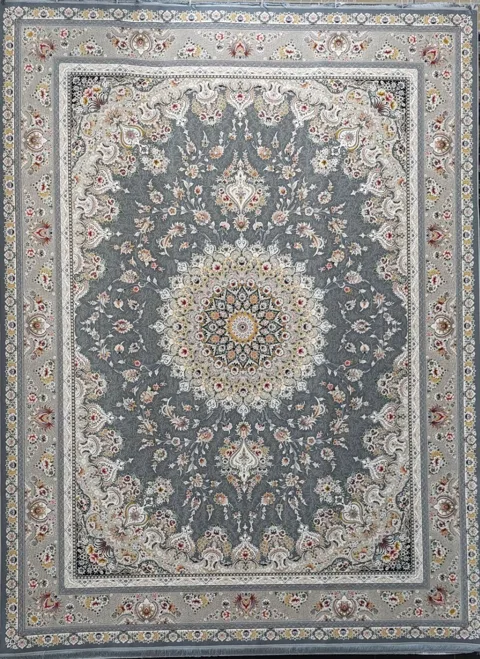 فرش 1200 شانه برجسته نقشه بردیا زمینه دودی