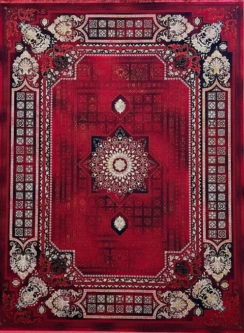 فرش ۷۰۰ شانه کد ۵۰۲۱ زمینه لاکی