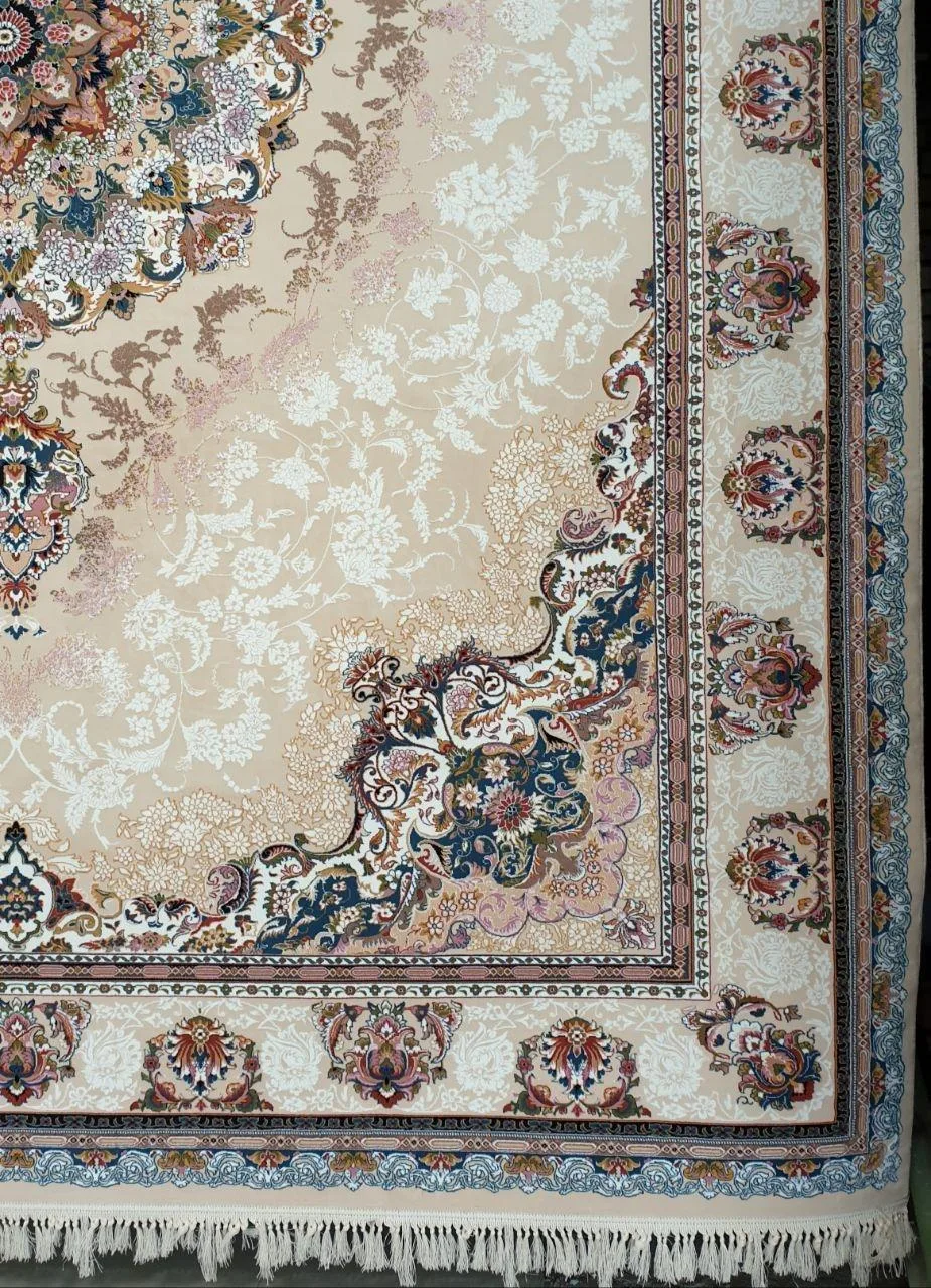 فرش ماشینی سوگند زمینه کرم
