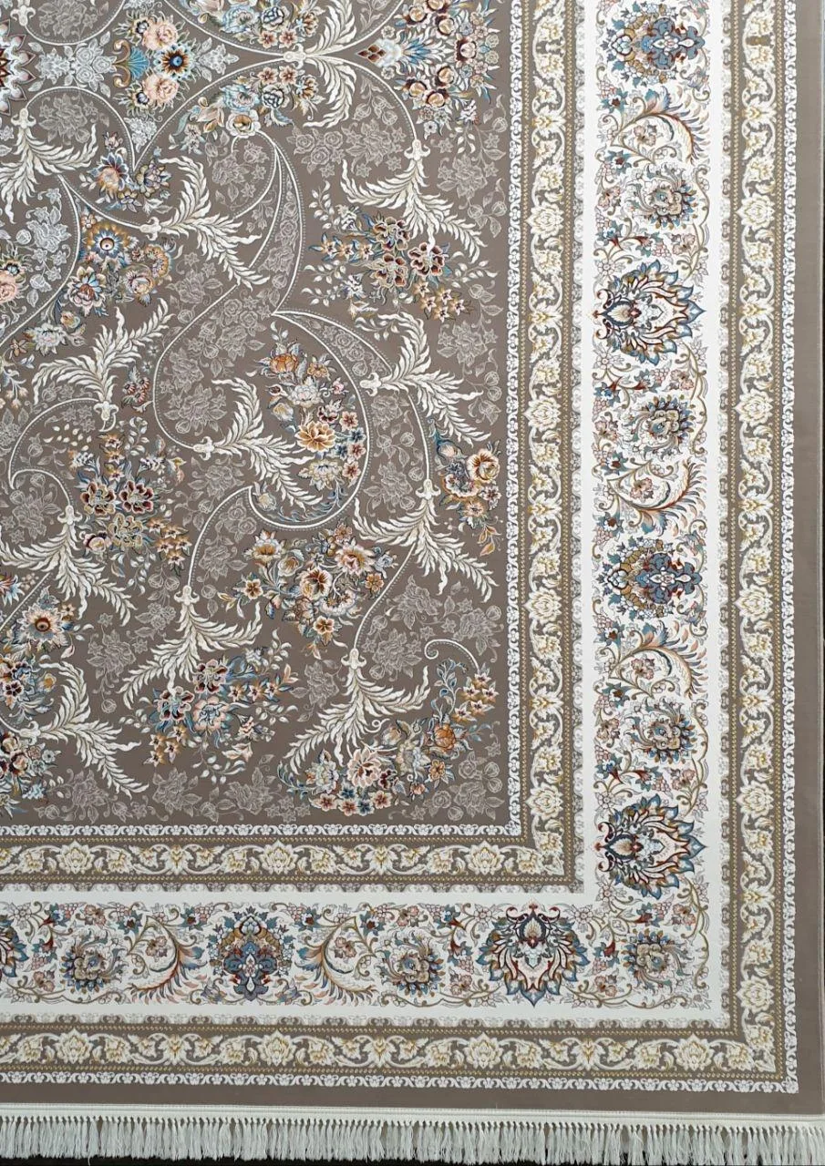 فرش ماشینی زمینه نسکافه ای