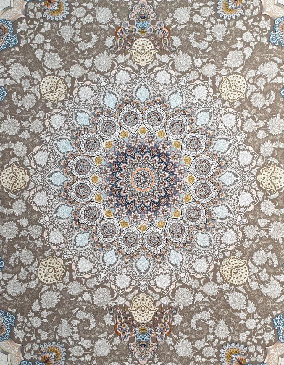 فرش 1200 شانه گل برجسته نقشه تندیس زمینه نسکافه ای