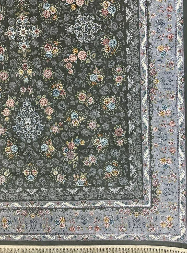 فرش 1200 شانه نقشه مهسان زمینه دودی