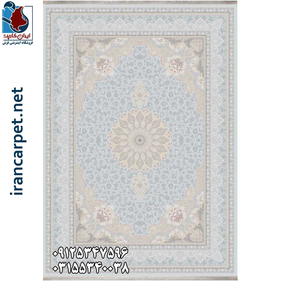 فرش 1500 شانه برجسته کد 155105 ابریشمی